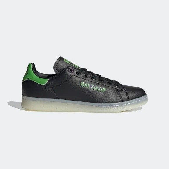 adidas Stan Smith Marvel Hulk Smash Black/Green Kids Size 6 NWT - Picture 1 of 14